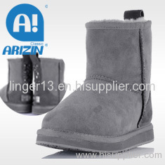 Fashion trendy boots with double-face sheepskin material