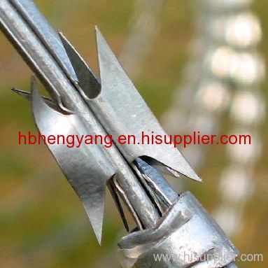 Hot galvanized razor barbed wire fence