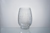 Crackle glass candle holder