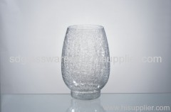 Crackle glass candle holder