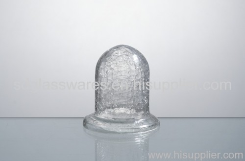 crackle glass candle holder