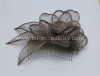 Brown sinamay fascinator