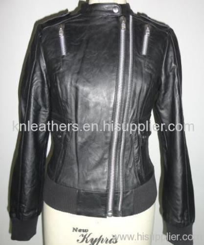Ladies Classic Leather Jacket