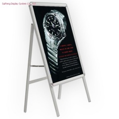 poster stand.A board/sign stand/sidewalk stand/poster holder/floor stand/notice stand