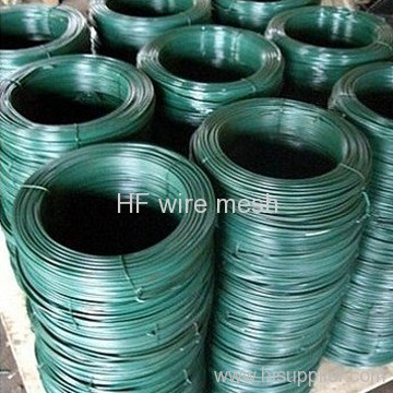 Green PVC coated iron wire