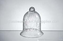 Bell shaped glass candle holder