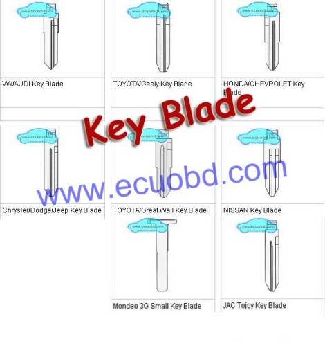 Free Shipping VW Audi Toyota Honda Chrysler Mondeo JAC Tojoy Key Blade