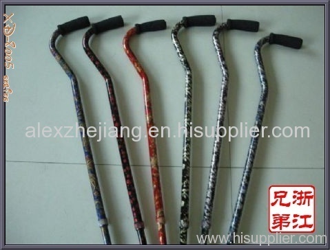 two sections sponge handle adjustable and floral walking stick