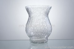Chinese crackle glass candle holder