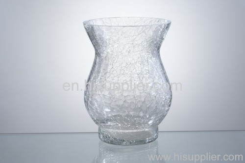 Chinese crackle glass candle holder