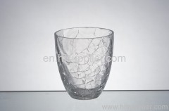taper crackle glass candle holder