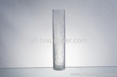 crackle glass cylinder