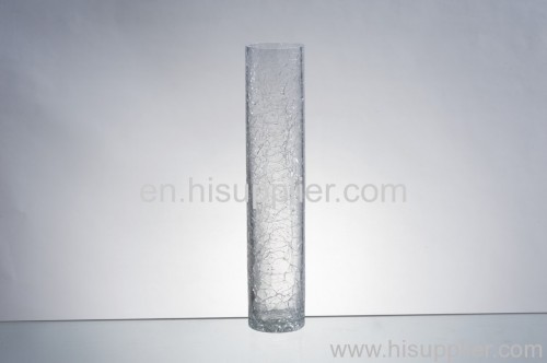 crackle glass cylinder