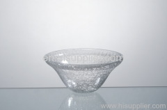 clear crackle glass bowl