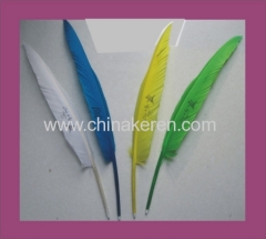 Promotion feather pen in different color and logo imprint
