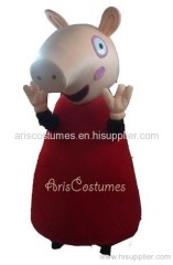 peppa pig costume mascot