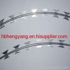 Hot dip galvanized razor barbed wire