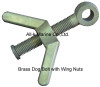 Brass Dog Bolt with Wing NutS