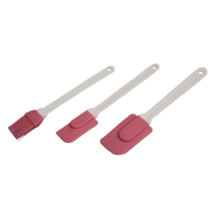 3pcs Silicone Scraper /Spatula & Brush Set