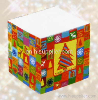 Christmas tree sticky memo cube