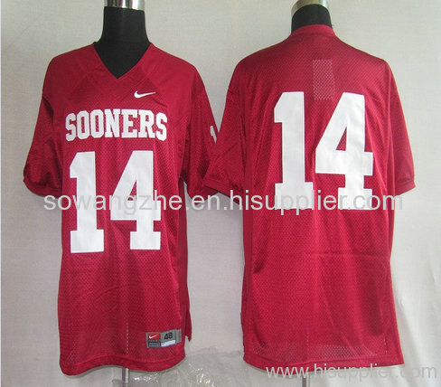 NCAA Oklahoma Sooners 14 Red NFL Jerseys