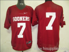 NCAA Sooners 7 Red NFL Jerseys