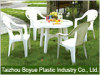 2011 Garden Plastic Outdoor Round Tables and White Chairs Mould