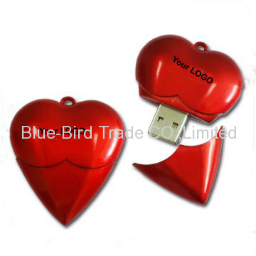 Red heart shape promotion USB drives
