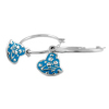 Fashion Vivienne Heart Star Hoop Earrings Blue