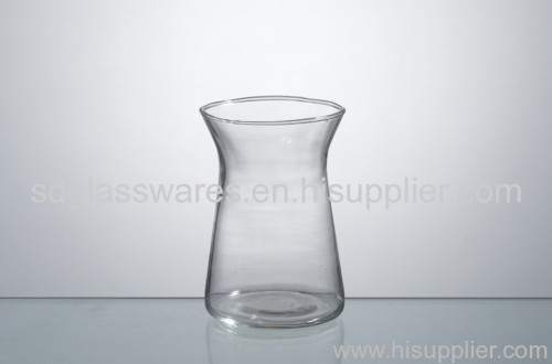 clear glass flower vase for garden decoration