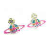 Fashion Vivienne Shooting Star Mini Bas Relief Earrings