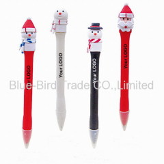 Polymer clay snow man promotion ballpoint pen