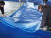 Air bubble swimming pool cover