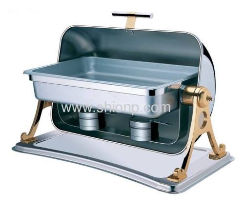 Stainless SteelRectangle roll top chafing dish