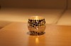 golden glass candle holder