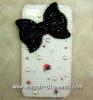 Butterfly swarovski elements iphone 4 cover-black