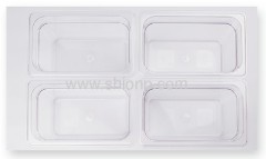 1/4 polycarbonate food pan with lid