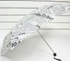 Newspaper style 3-folding manual umbrella
