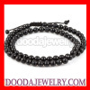 Wholesale Fashion Shamballa Necklace with Faceted Black Beads