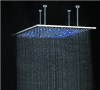 stainless steel led rain shower head with leds RGB color