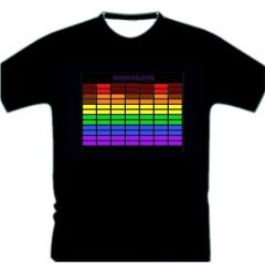 Sound activated el t-shirt