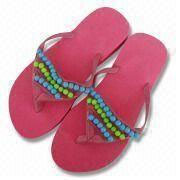 Women's Flip Flops, Made of PVC Strap, Various Colors are Available