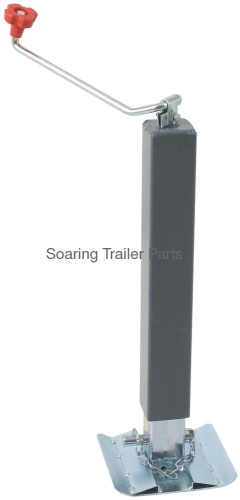 Square Trailer Jack w/ Footplate - Drop Leg - Topwind - 15