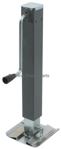 Square Trailer Jack w/ Footplate - Drop Leg - Sidewind - 15