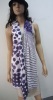 rayon dot and horizontal stripe scarf