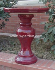 Clay pot bird bath