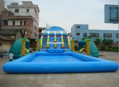 LS-21 giant water slide with pool