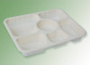 THH-24 biodegradable six coms container ,lunch box