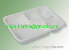 THH-22 biodegradable five coms container ,lunch box