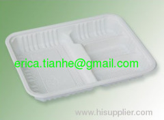 THH-21 biodegradable four coms container ,lunch box